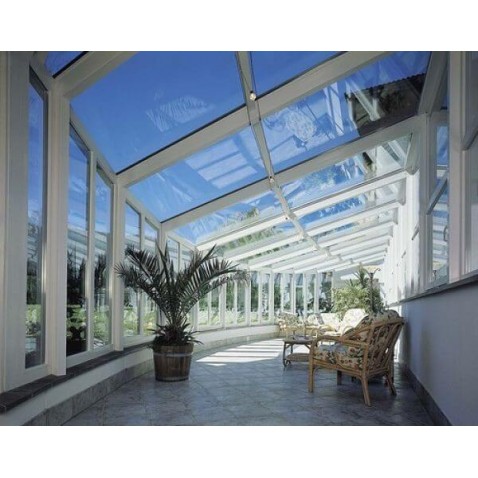 Film solaire argent effet miroir pour toit polycarbonate plexiglas