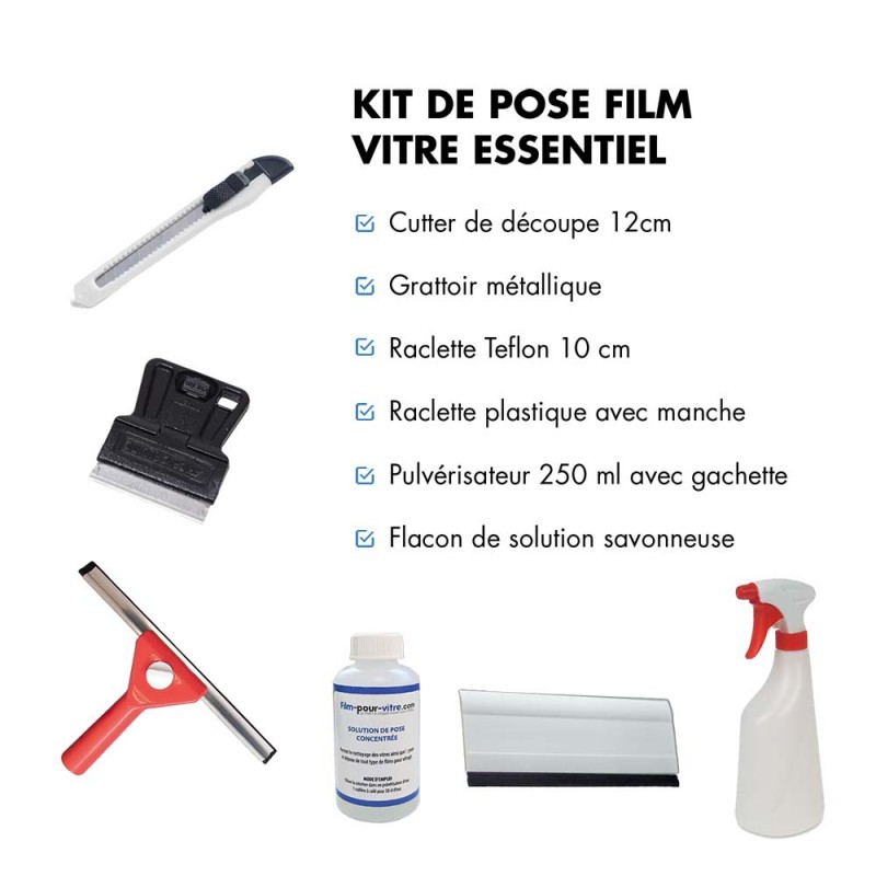 Raclette pour pose film autocollant, Kit 5pcs pour pose de film teinté pour  vitres de voiture